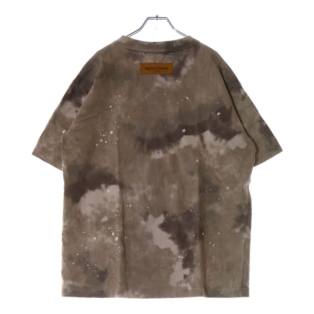 LOUIS VUITTON(ルイヴィトン) 20SS タイダイ総柄 半袖Tシャツ カットソー ブラウン RM201M TLC HIY07W