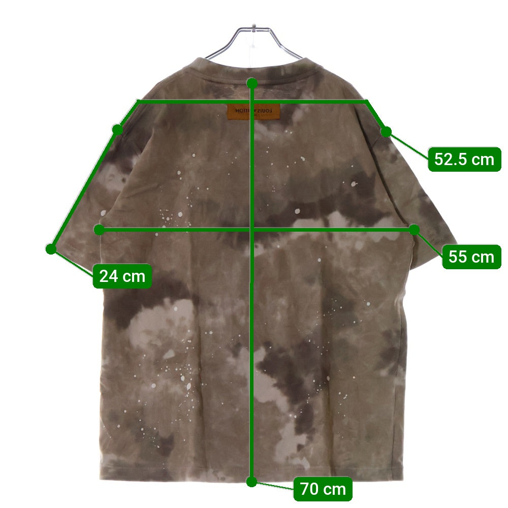 LOUIS VUITTON(ルイヴィトン) 20SS タイダイ総柄 半袖Tシャツ カットソー ブラウン RM201M TLC HIY07W