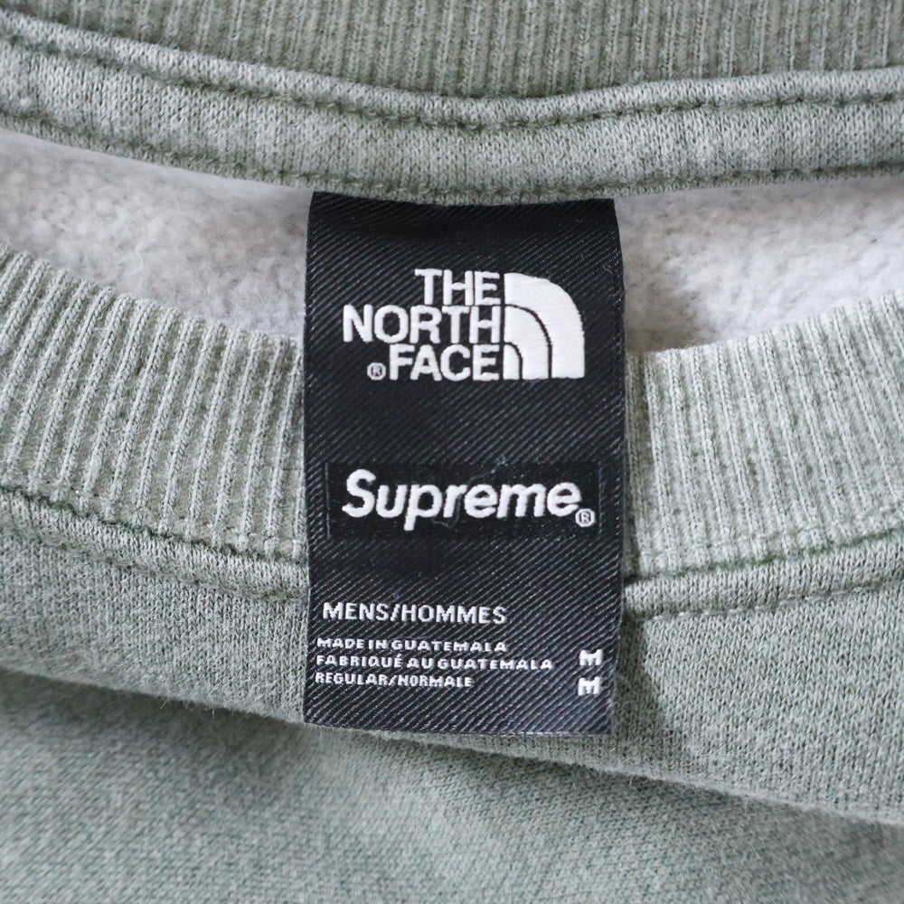 SUPREME(シュプリーム) 21SS ×THE NORTH FACE Pigment Printed Crewneck Olive ノースフェイス ピグメントプリント クルーネックスウェットトレーナー オリーブ NT121021