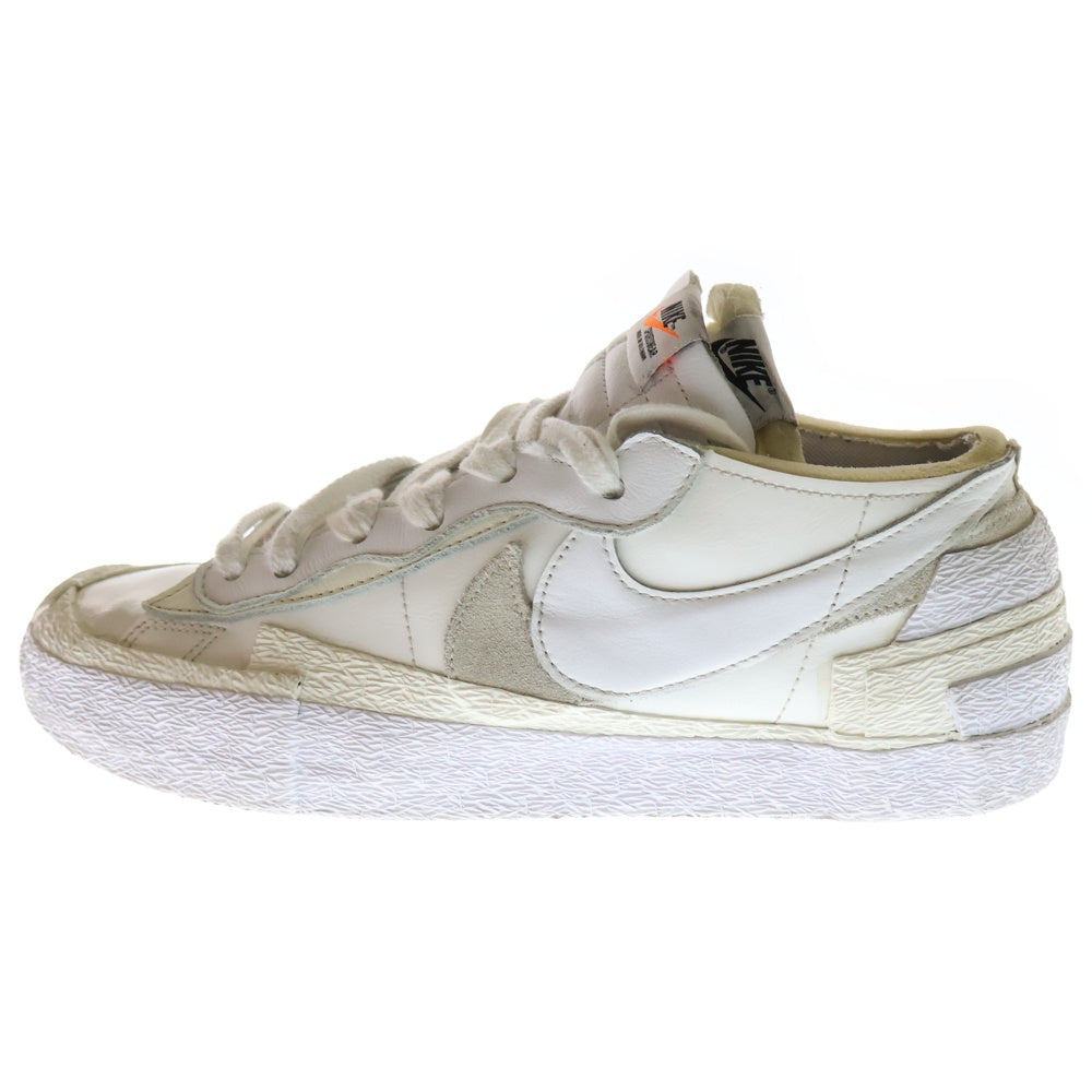 NIKE(ナイキ) ×Sacai Blazer Low White Patent Leather サカイ ブレーザー ホワイトパテントレザー ローカットスニーカー US10/28.0cm DM6443-100 ホワイト