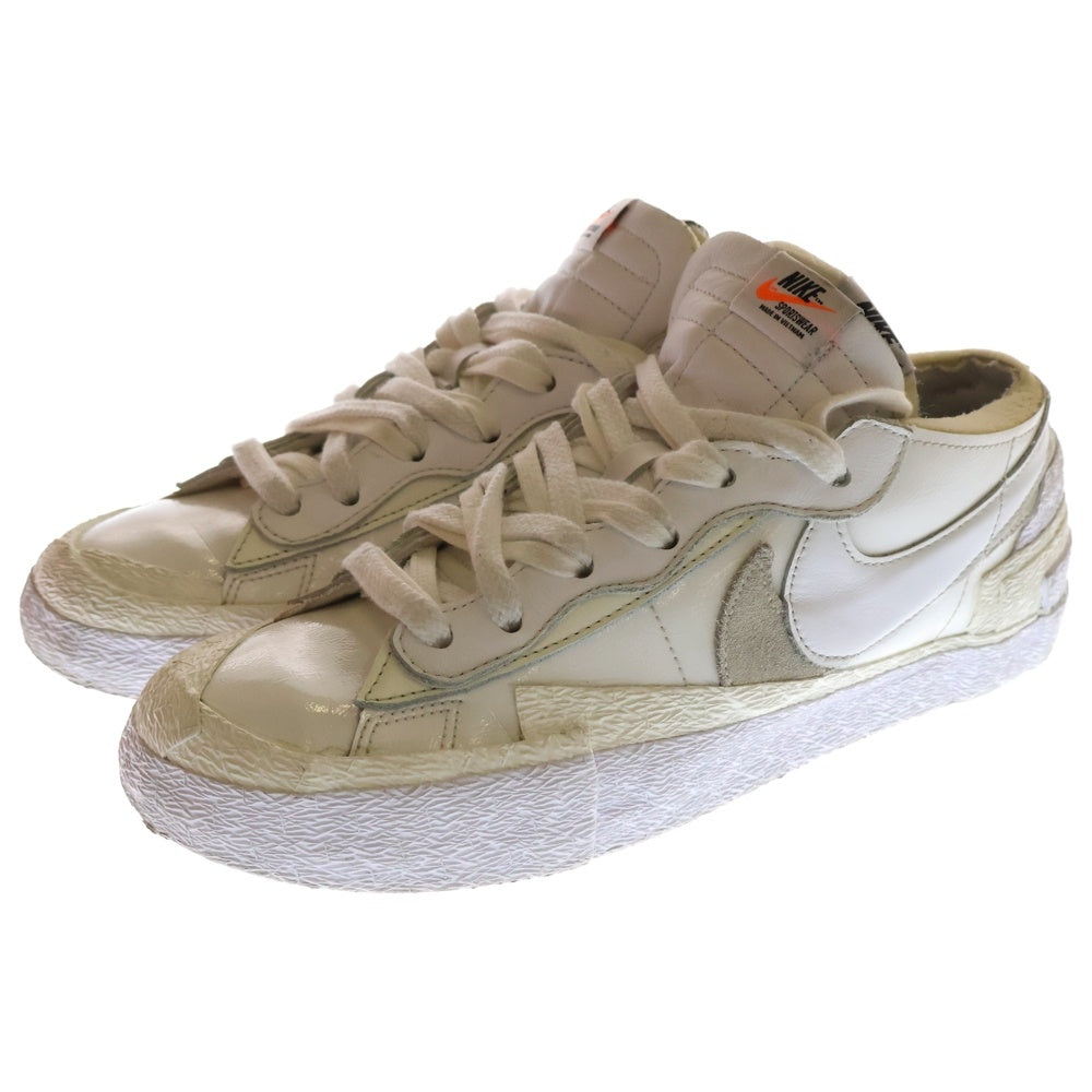 NIKE(ナイキ) ×Sacai Blazer Low White Patent Leather サカイ ブレーザー ホワイトパテントレザー ローカットスニーカー US10/28.0cm DM6443-100 ホワイト