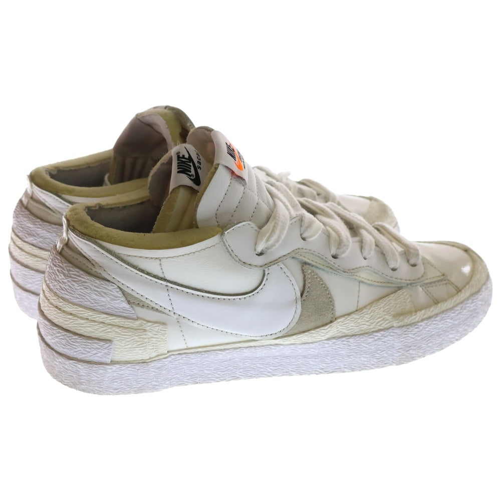 NIKE(ナイキ) ×Sacai Blazer Low White Patent Leather サカイ ブレーザー ホワイトパテントレザー ローカットスニーカー US10/28.0cm DM6443-100 ホワイト