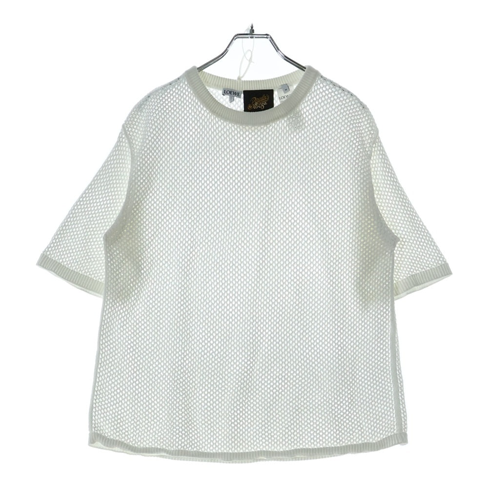 LOEWE(ロエベ) Mesh Paula's Ibiza T-Shirt パウラズ イビザ メッシュ半袖Tシャツ ホワイト H616Y14K39