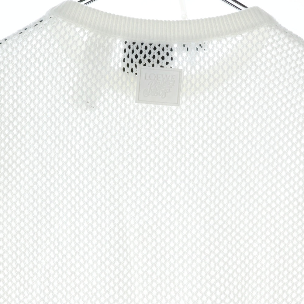 LOEWE(ロエベ) Mesh Paula's Ibiza T-Shirt パウラズ イビザ メッシュ半袖Tシャツ ホワイト H616Y14K39