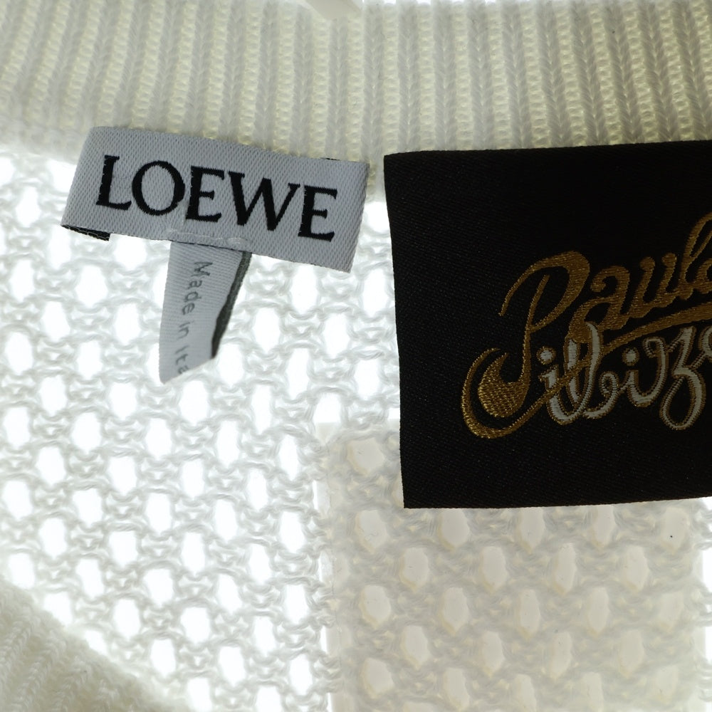 LOEWE(ロエベ) Mesh Paula's Ibiza T-Shirt パウラズ イビザ メッシュ半袖Tシャツ ホワイト H616Y14K39