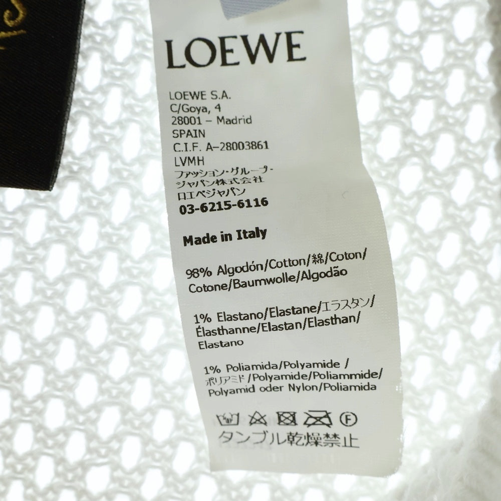 LOEWE(ロエベ) Mesh Paula's Ibiza T-Shirt パウラズ イビザ メッシュ半袖Tシャツ ホワイト H616Y14K39