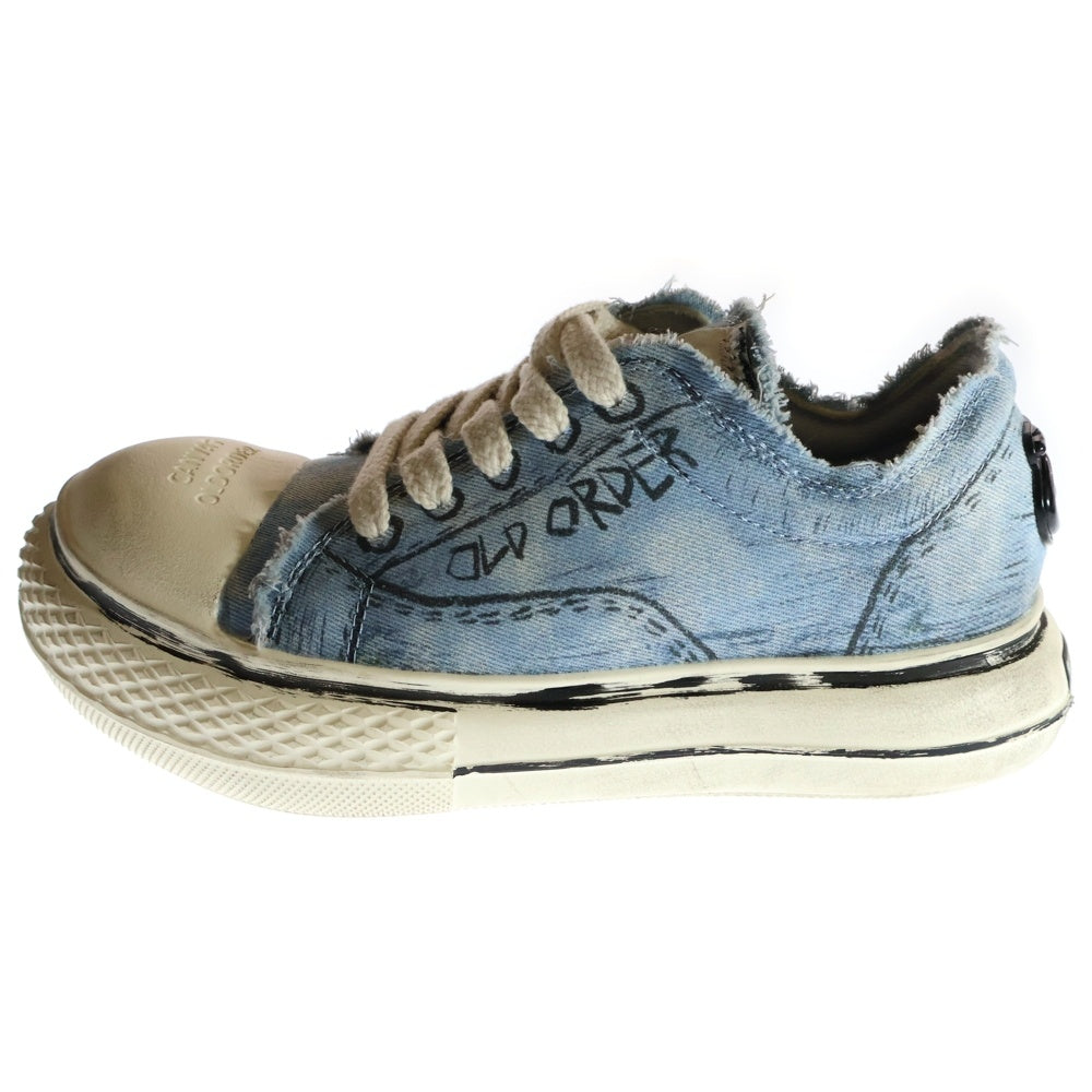 OLD ORDER(オールドオーダー) Comic Denim Canvas デニムキャンバス コミックシューズ ローカットスニーカー インディゴ