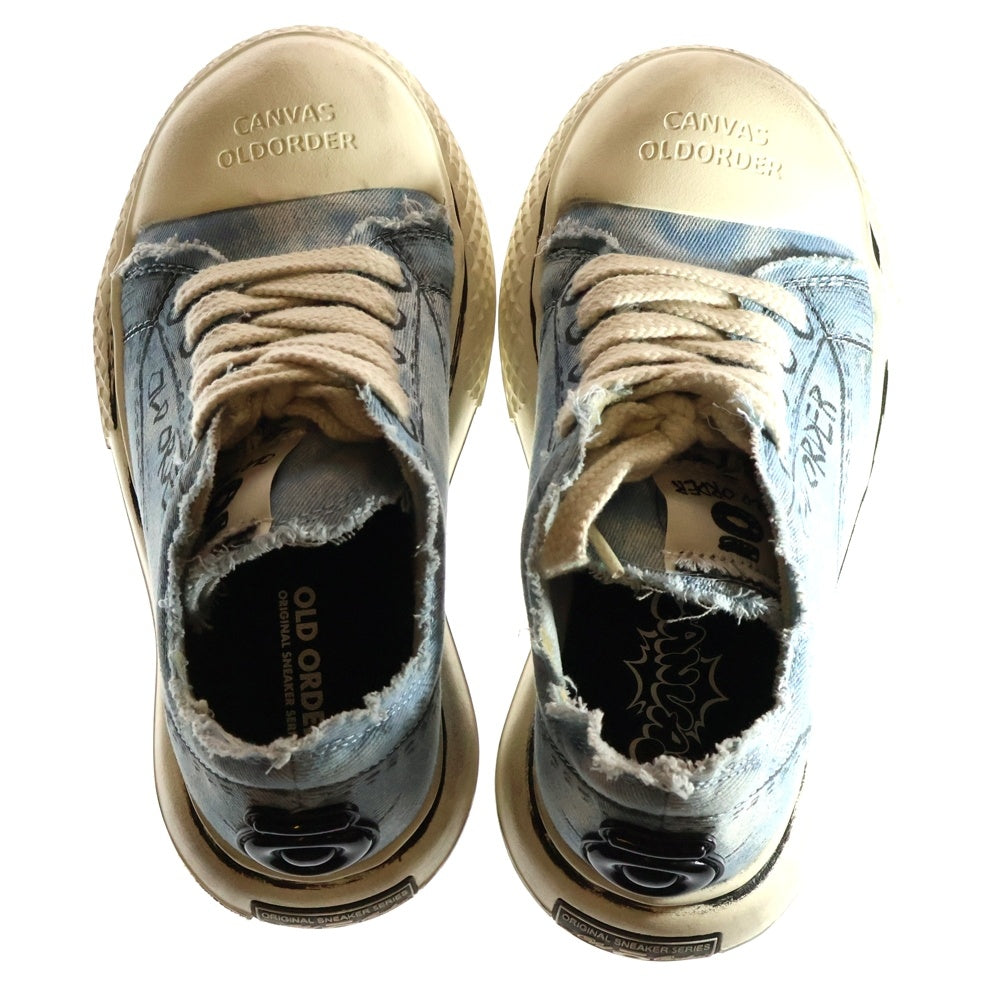 OLD ORDER(オールドオーダー) Comic Denim Canvas デニムキャンバス コミックシューズ ローカットスニーカー インディゴ