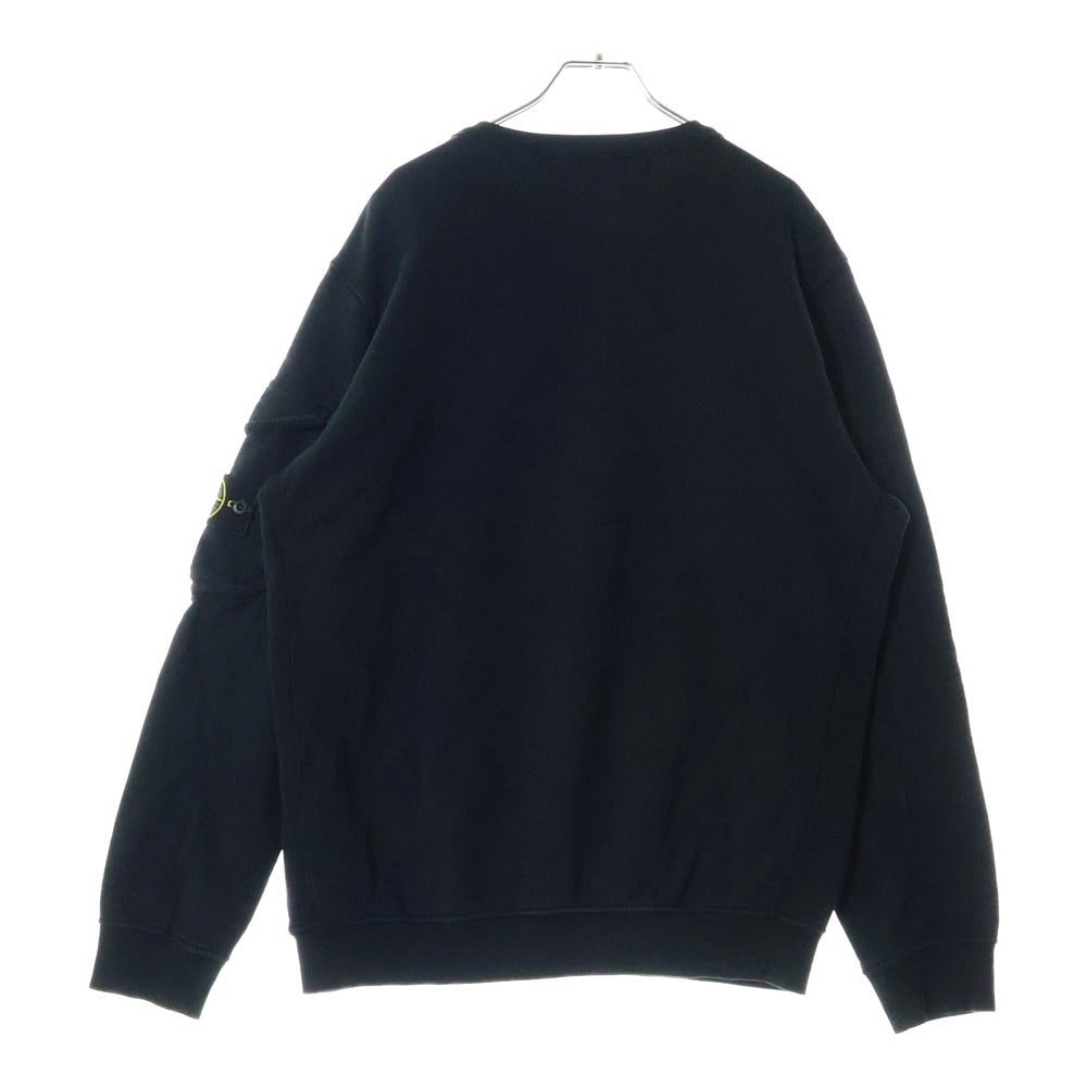 STONE ISLAND(ストーンアイランド) Sweatshirt ロゴワッペン クルーネックスウェットトレーナー ブラック 761561151