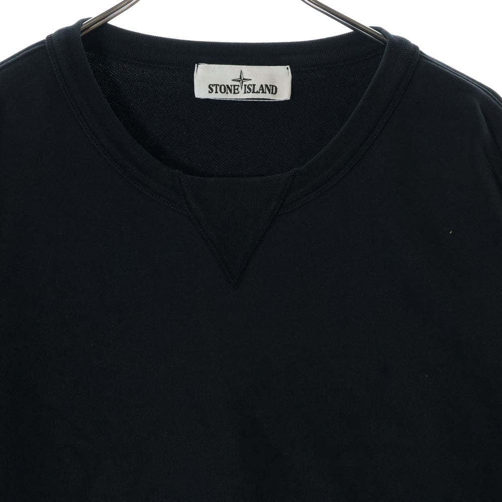 STONE ISLAND(ストーンアイランド) Sweatshirt ロゴワッペン クルーネックスウェットトレーナー ブラック 761561151