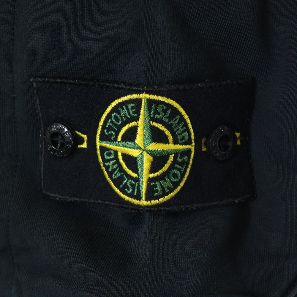 STONE ISLAND(ストーンアイランド) Sweatshirt ロゴワッペン クルーネックスウェットトレーナー ブラック 761561151