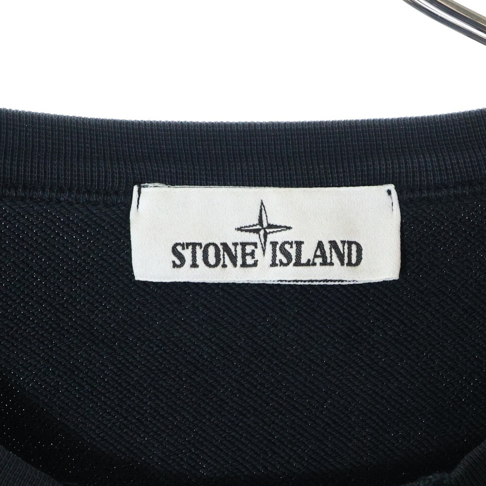 STONE ISLAND(ストーンアイランド) Sweatshirt ロゴワッペン クルーネックスウェットトレーナー ブラック 761561151