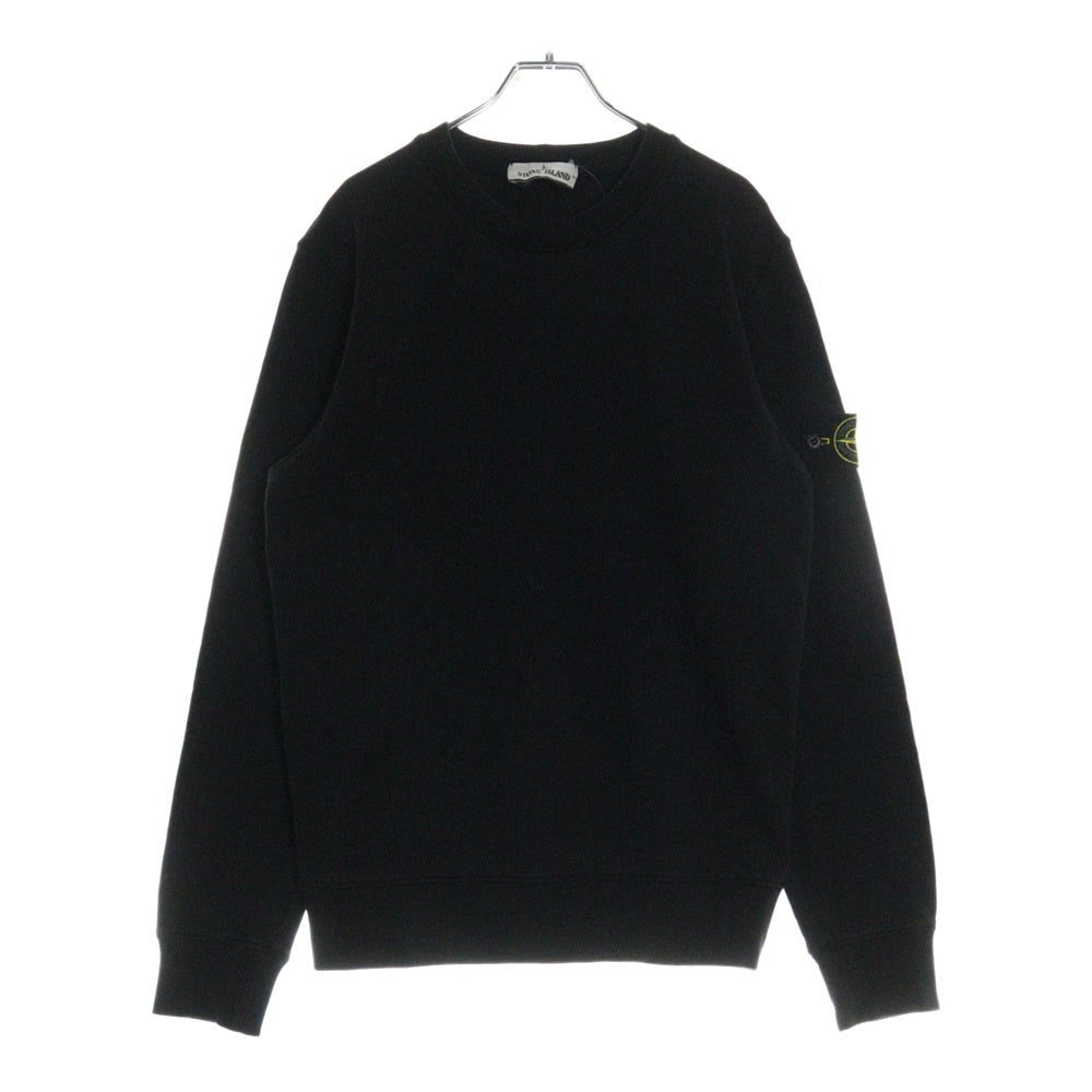 STONE ISLAND(ストーンアイランド) Sweatshirt ロゴワッペン クルーネックスウェットトレーナー ブラック 741563051