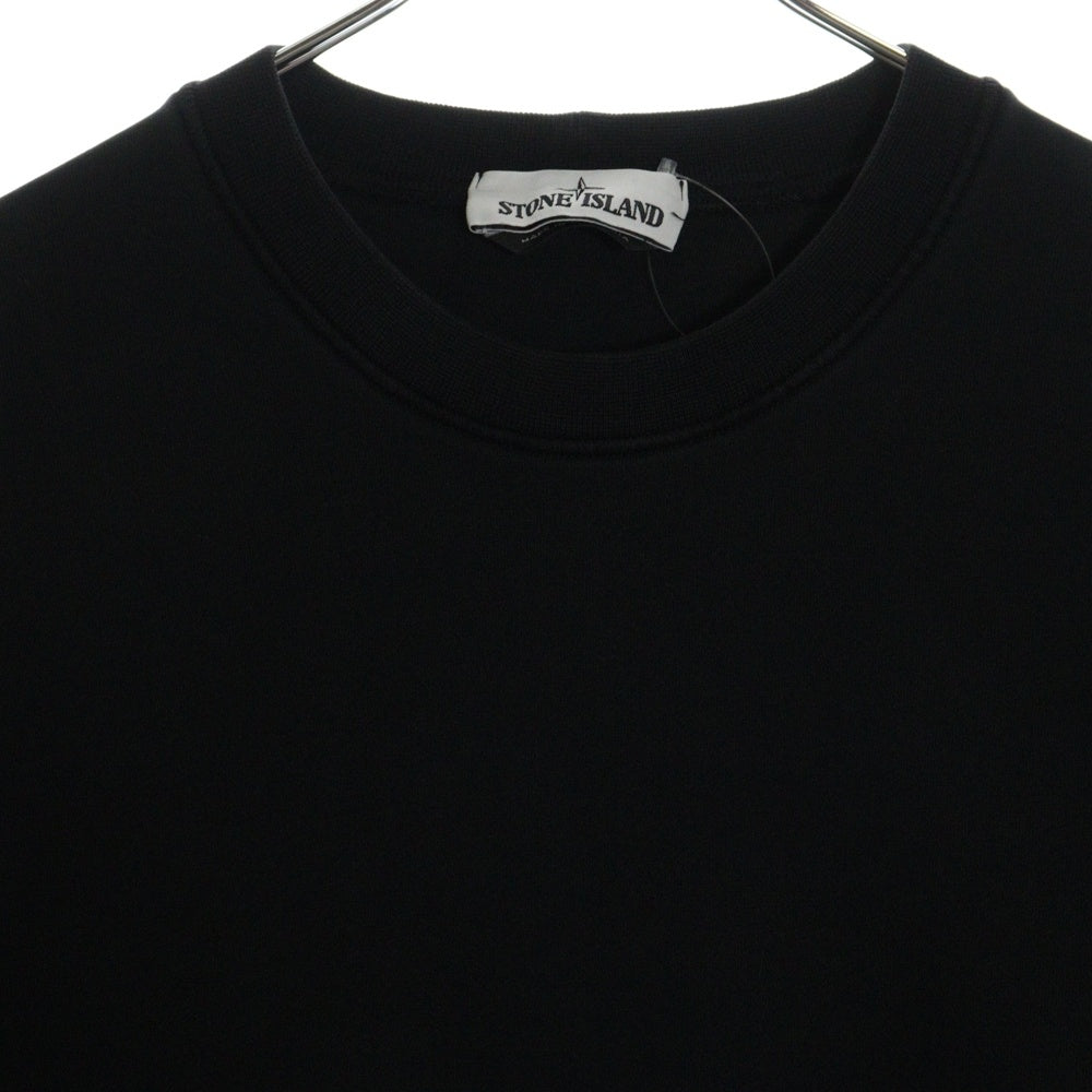 STONE ISLAND(ストーンアイランド) Sweatshirt ロゴワッペン クルーネックスウェットトレーナー ブラック 741563051
