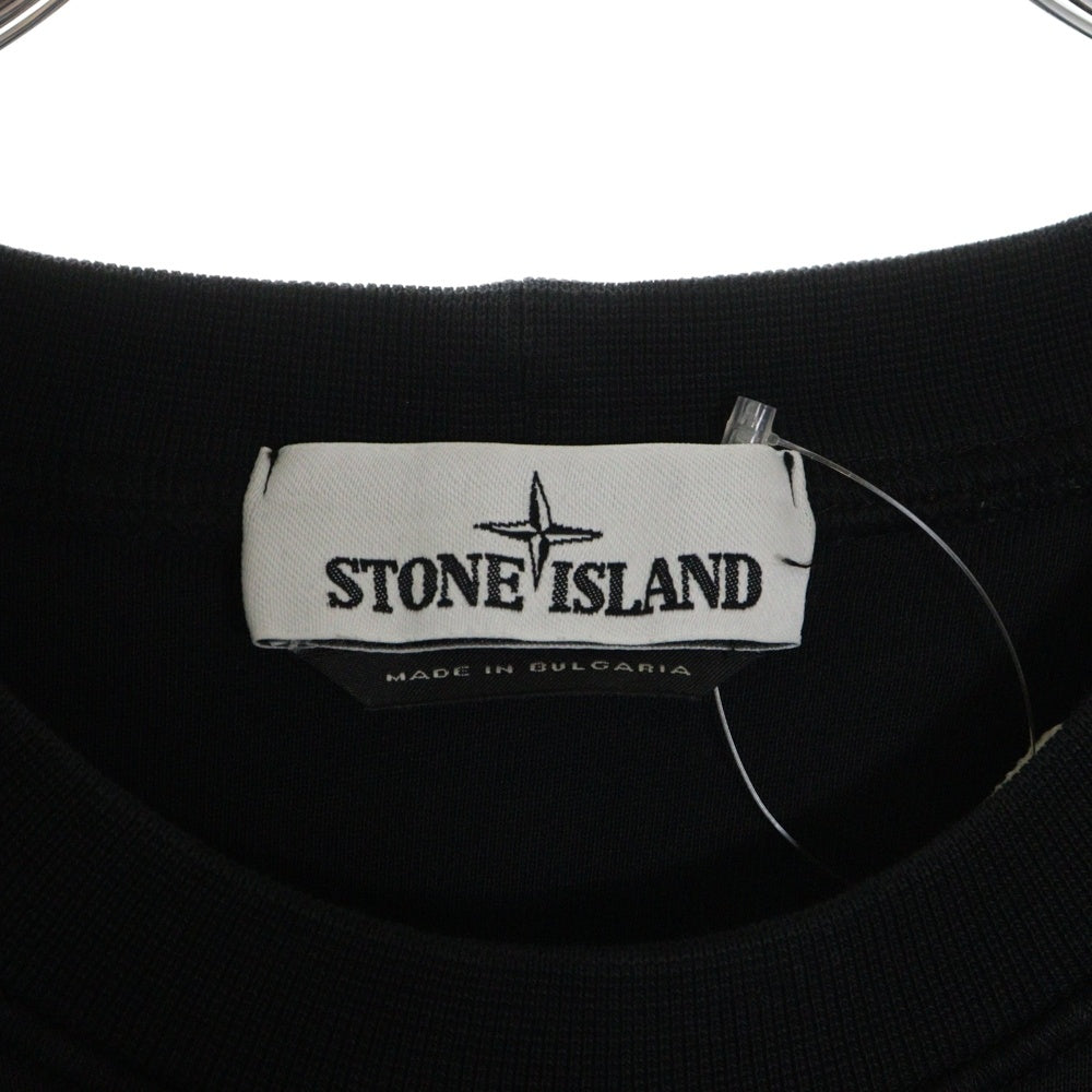 STONE ISLAND(ストーンアイランド) Sweatshirt ロゴワッペン クルーネックスウェットトレーナー ブラック 741563051