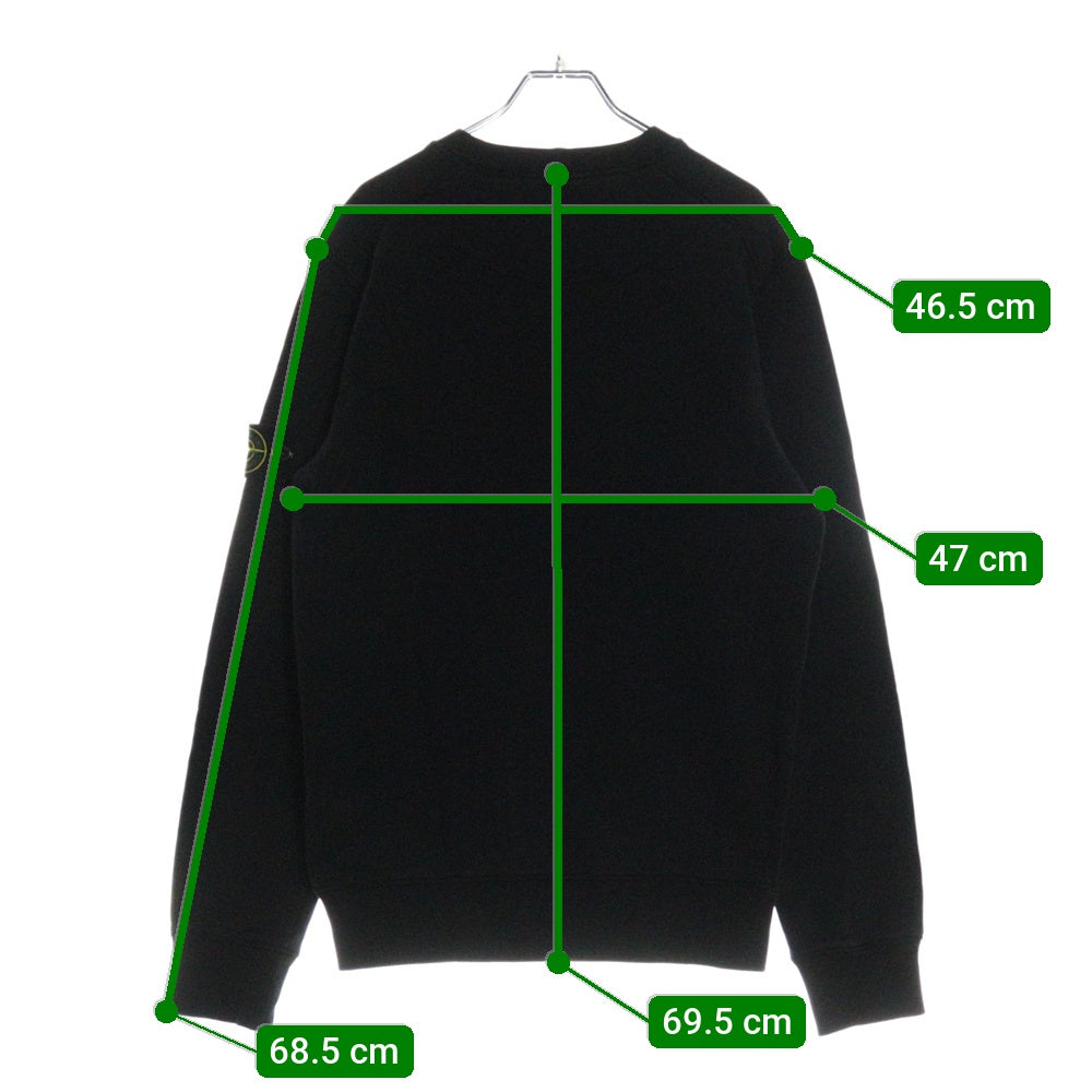 STONE ISLAND(ストーンアイランド) Sweatshirt ロゴワッペン クルーネックスウェットトレーナー ブラック 741563051