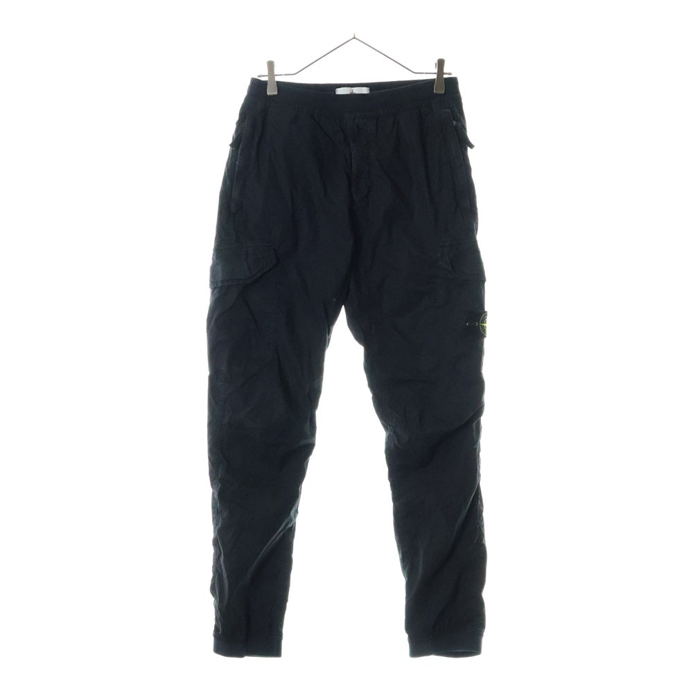 STONE ISLAND(ストーンアイランド) Cotton Poplin Strech Cargo Pants ロゴワッペン カーゴパンツ ブラック 721531403
