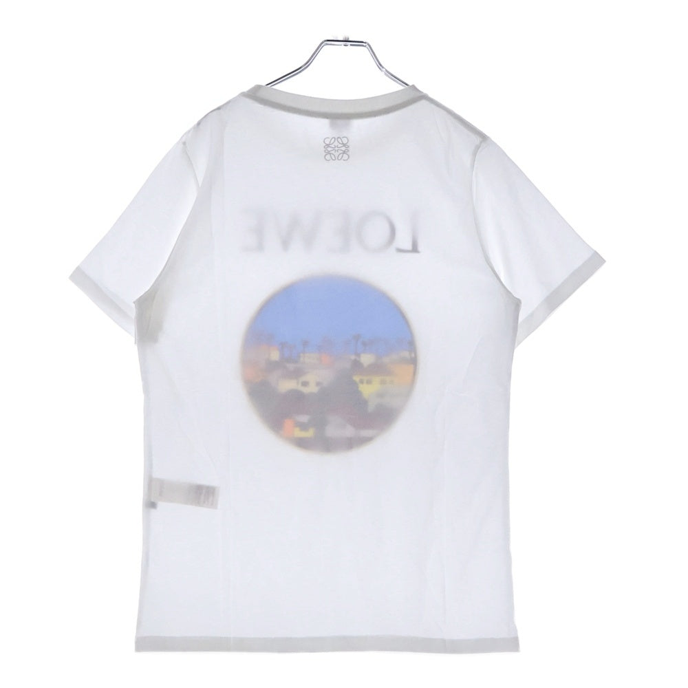 LOEWE(ロエベ) 21SS L.A. Series T-Shirt アナグラム ロゴ刺繍半袖Tシャツ ホワイト S897Y22X02