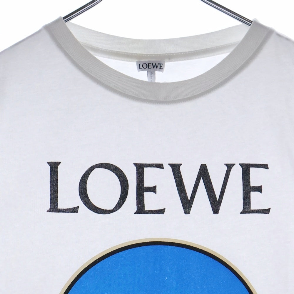 LOEWE(ロエベ) 21SS L.A. Series T-Shirt アナグラム ロゴ刺繍半袖Tシャツ ホワイト S897Y22X02
