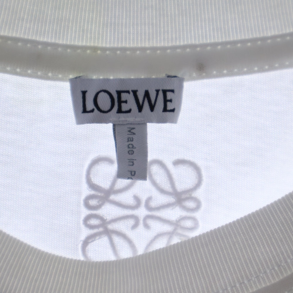 LOEWE(ロエベ) 21SS L.A. Series T-Shirt アナグラム ロゴ刺繍半袖Tシャツ ホワイト S897Y22X02