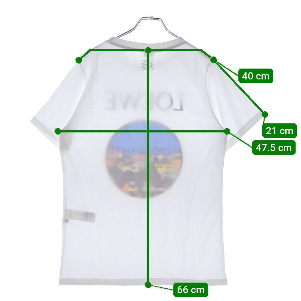 LOEWE(ロエベ) 21SS L.A. Series T-Shirt アナグラム ロゴ刺繍半袖Tシャツ ホワイト S897Y22X02