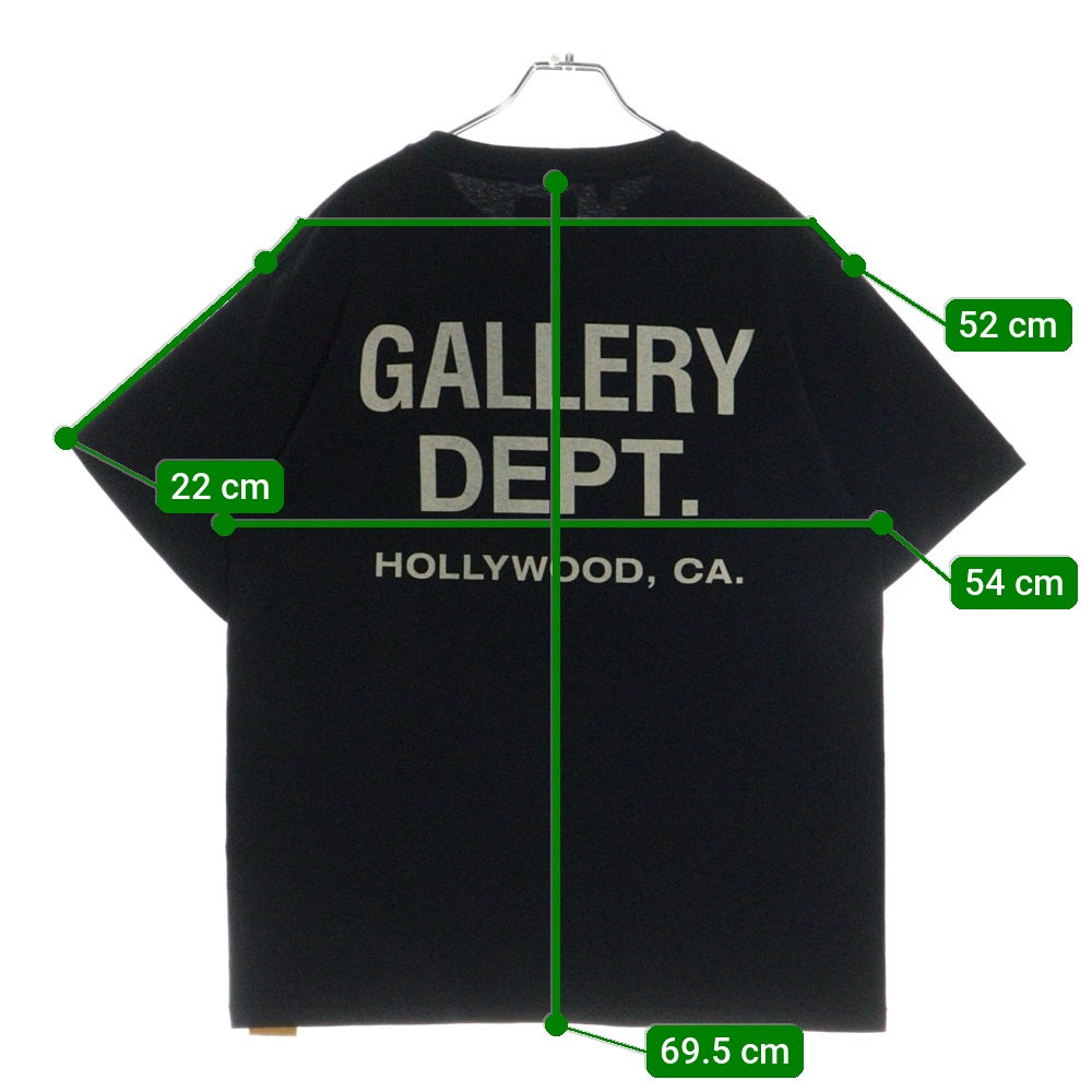 GALLERY DEPT.(ギャラリーデプト) Souvenir T-Shirt ロゴプリント半袖Tシャツ ブラック
