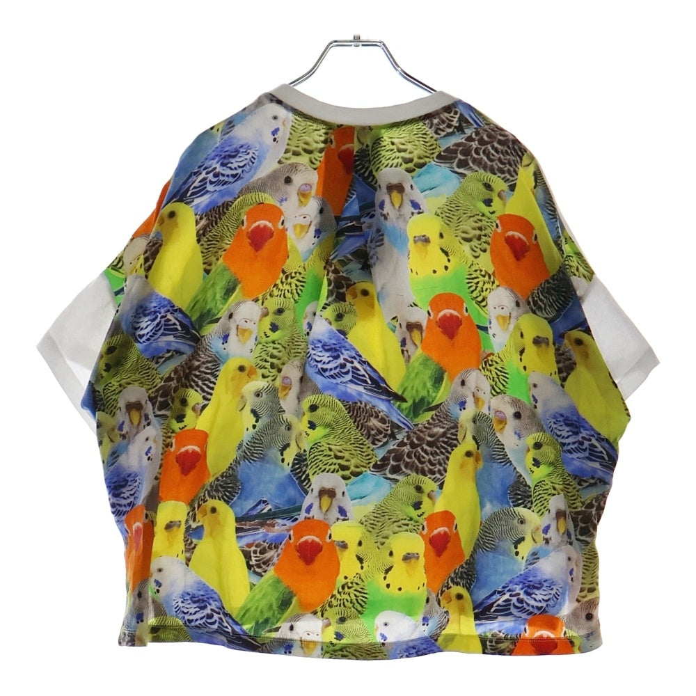 LOEWE(ロエベ) Parrots print T-shirt アナグラム刺? 半袖Tシャツ ホワイト S359Y22X21
