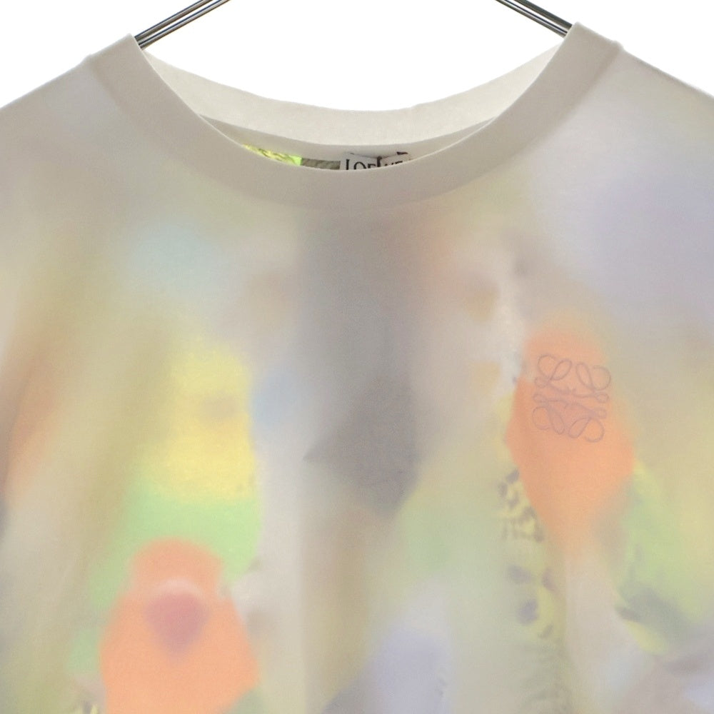 LOEWE(ロエベ) Parrots print T-shirt アナグラム刺? 半袖Tシャツ ホワイト S359Y22X21