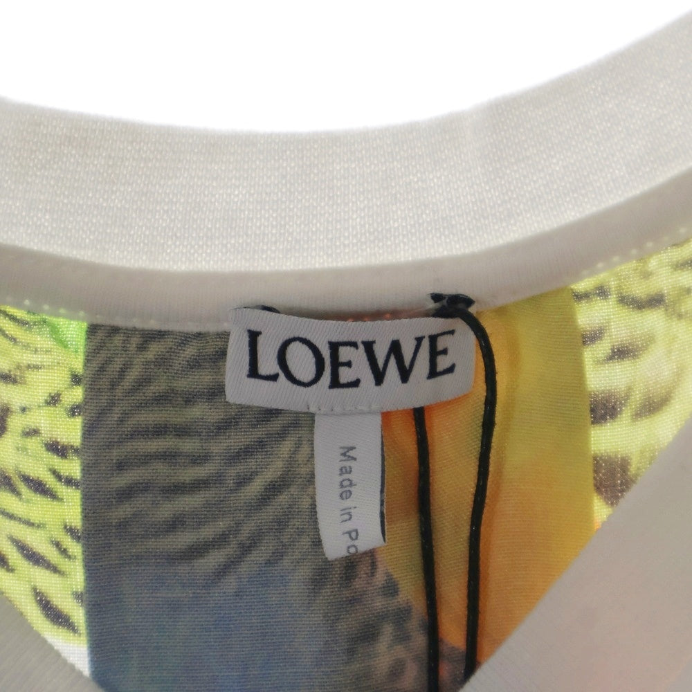 LOEWE(ロエベ) Parrots print T-shirt アナグラム刺? 半袖Tシャツ ホワイト S359Y22X21
