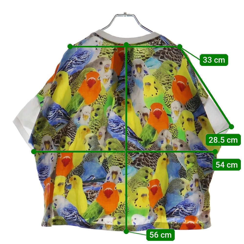 LOEWE(ロエベ) Parrots print T-shirt アナグラム刺? 半袖Tシャツ ホワイト S359Y22X21