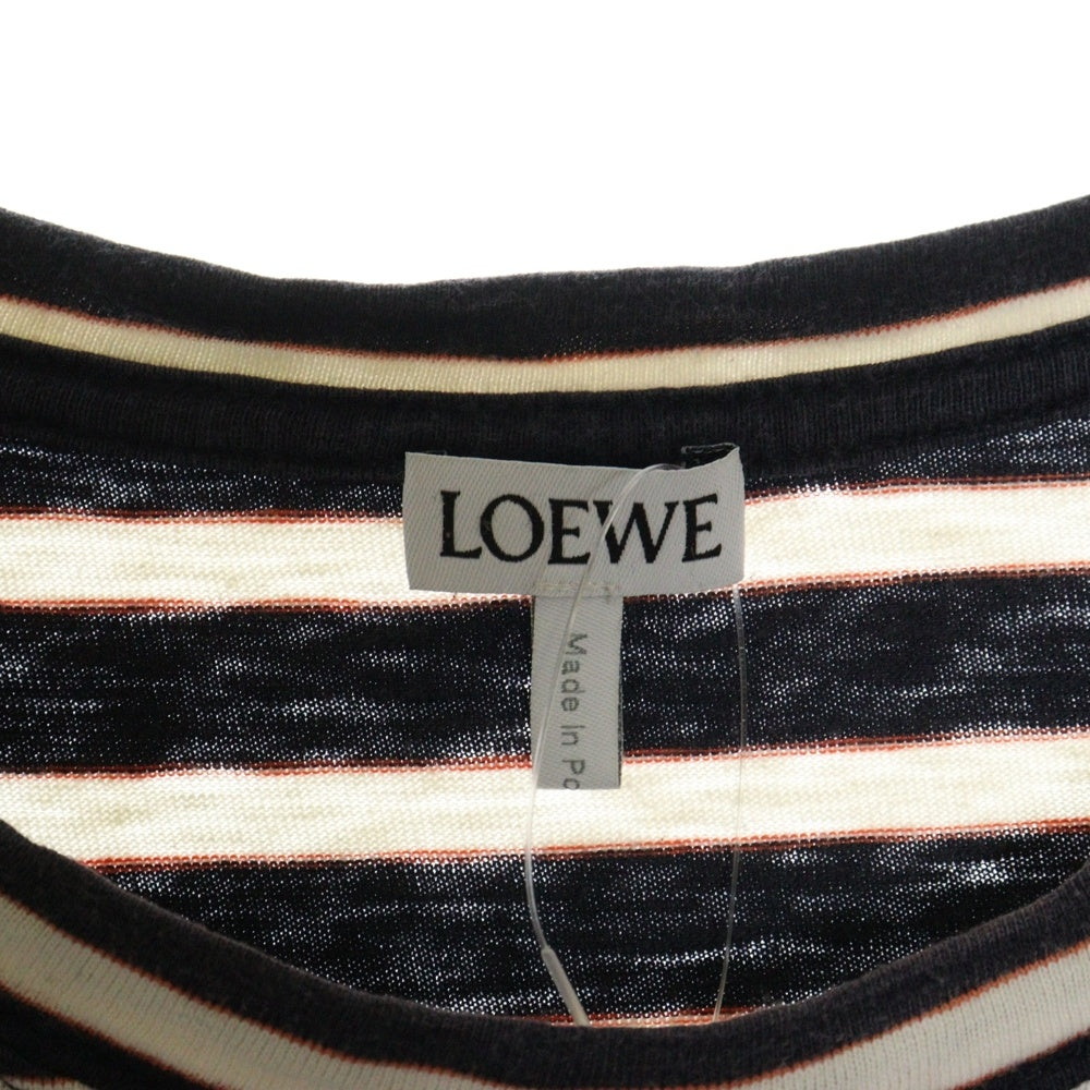 LOEWE(ロエベ) Striped T-Shirt ボーダー半袖Tシャツ ホワイト/ネイビー H6109620PC