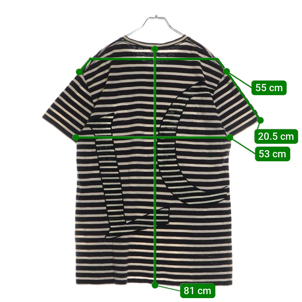 LOEWE(ロエベ) Striped T-Shirt ボーダー半袖Tシャツ ホワイト/ネイビー H6109620PC