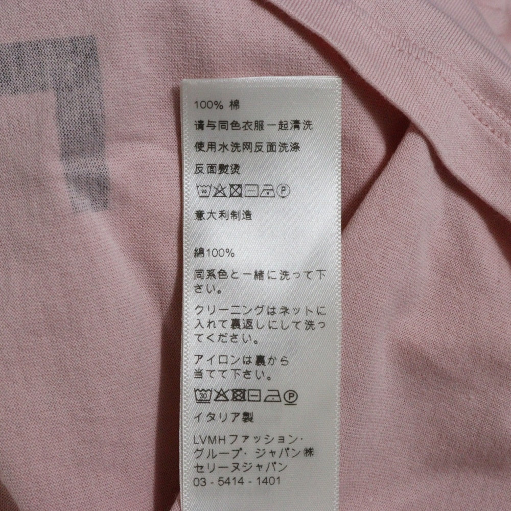 CELINE(セリーヌ) 21SS T-Shirt クロップド ロゴプリント半袖Tシャツ ピンク レディース 2X761501F