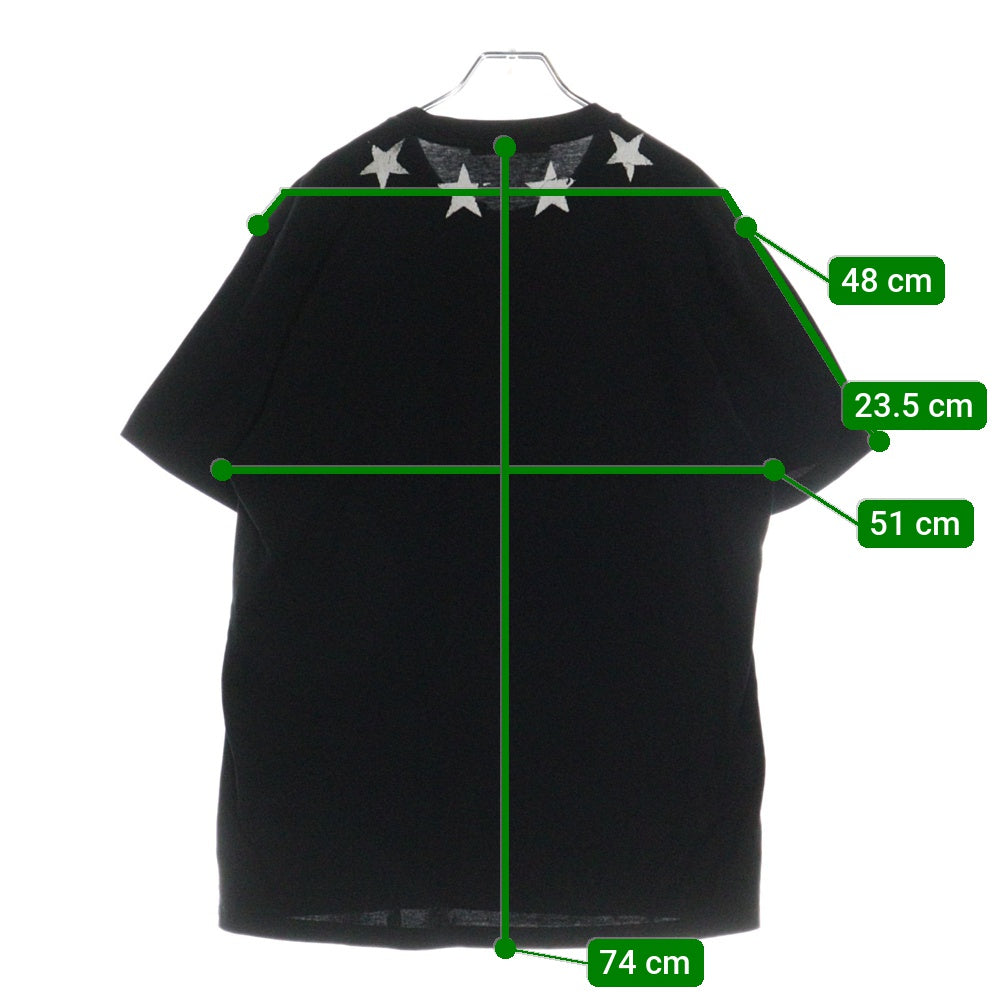 GIVENCHY(ジバンシィ) Star T-Shirt スタープリント 半袖Tシャツ ブラック BM70CN3002