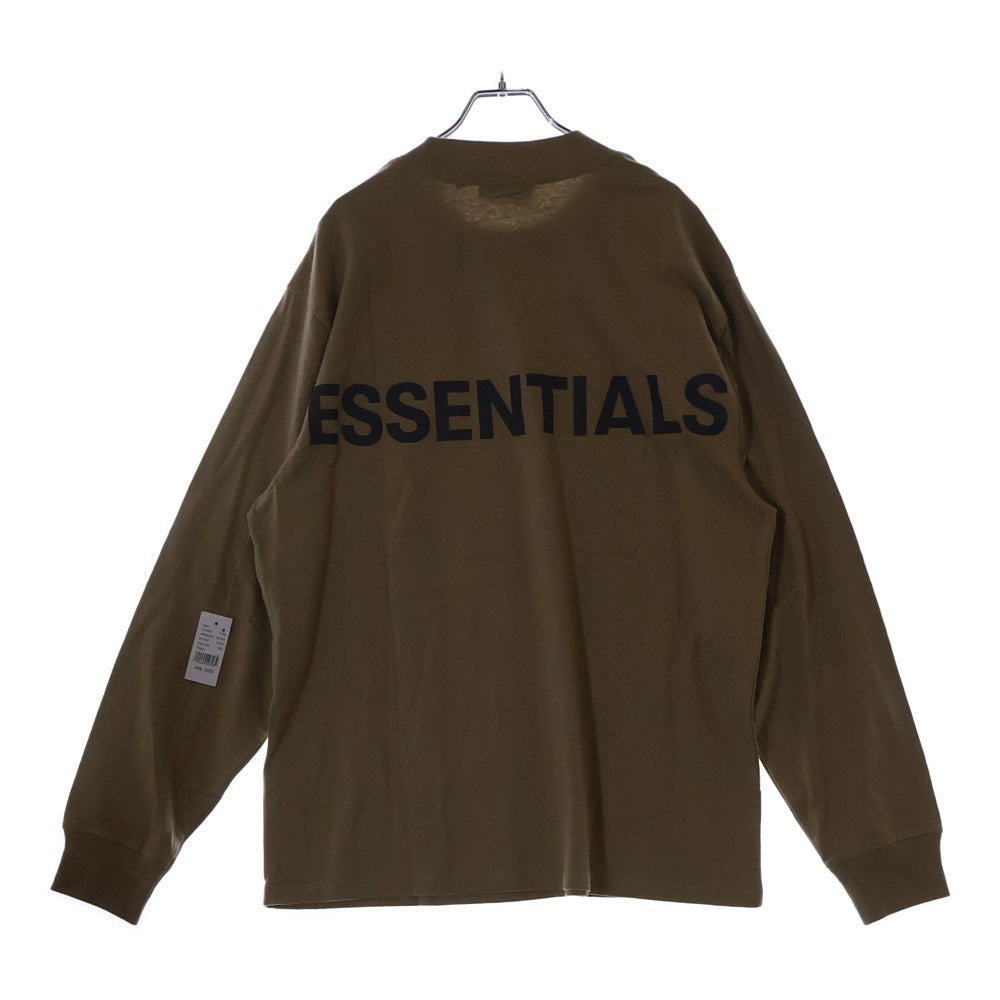 FEAR OF GOD ESSENTIALS(フィアオブゴッド エッセンシャルズ) L/S T-SHIRT バックリフレクターロゴ 長袖Tシャツ ロンT ベージュ