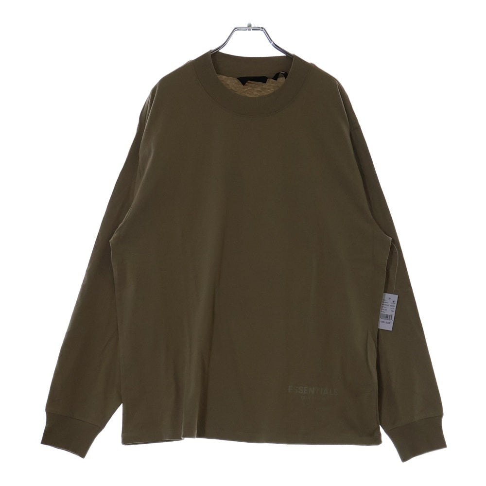 FEAR OF GOD ESSENTIALS(フィアオブゴッド エッセンシャルズ) L/S T-SHIRT バックリフレクターロゴ 長袖Tシャツ ロンT ベージュ