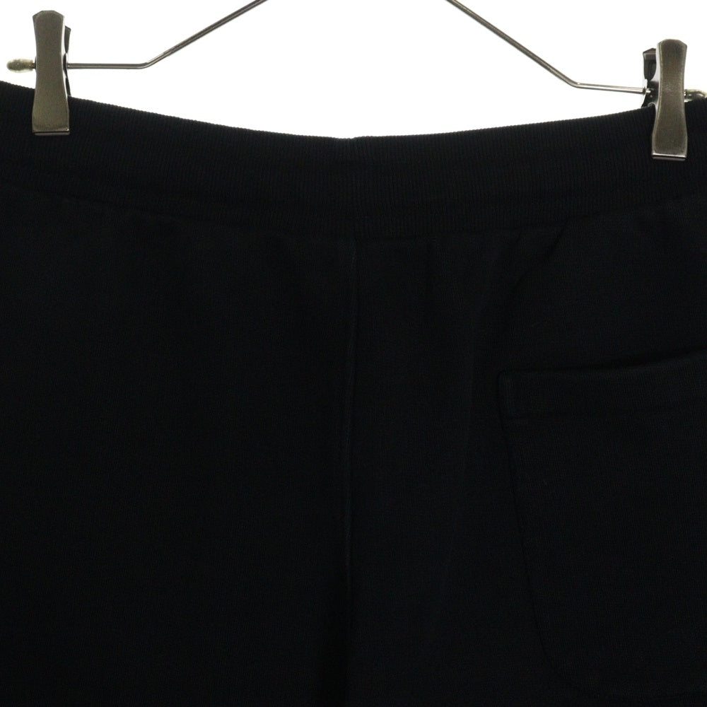 AMI Alexandre Mattiussi(アミアレクサンドルマテュッシ) TONAL ADC SHORT ハートロゴ刺繍 スウェットハーフパンツ ショーツ ブラック USO635.747