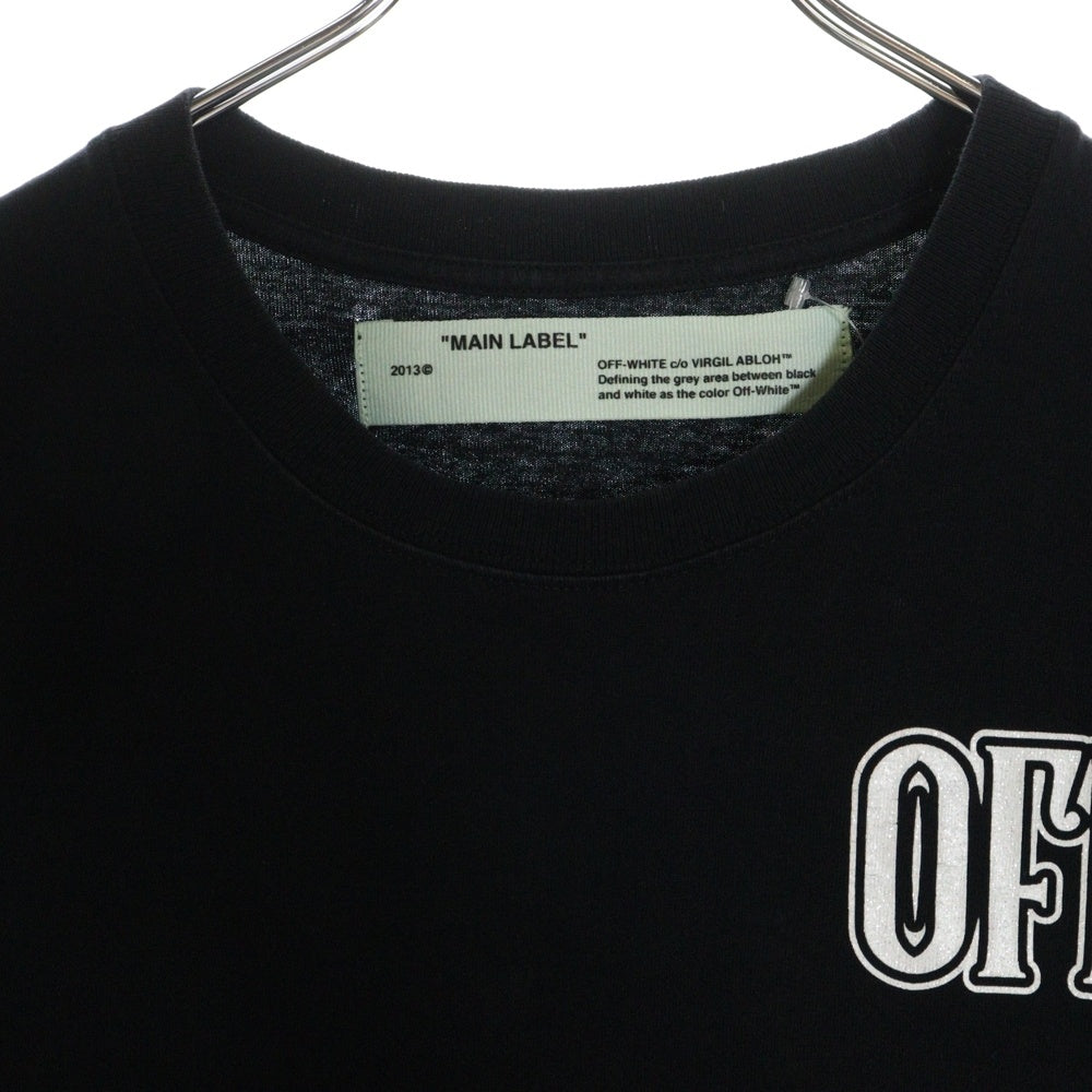 OFF-WHITE(オフホワイト) 18AW T-Shirt ラメ加工半袖Tシャツ ブラック OWAA049F18B07064