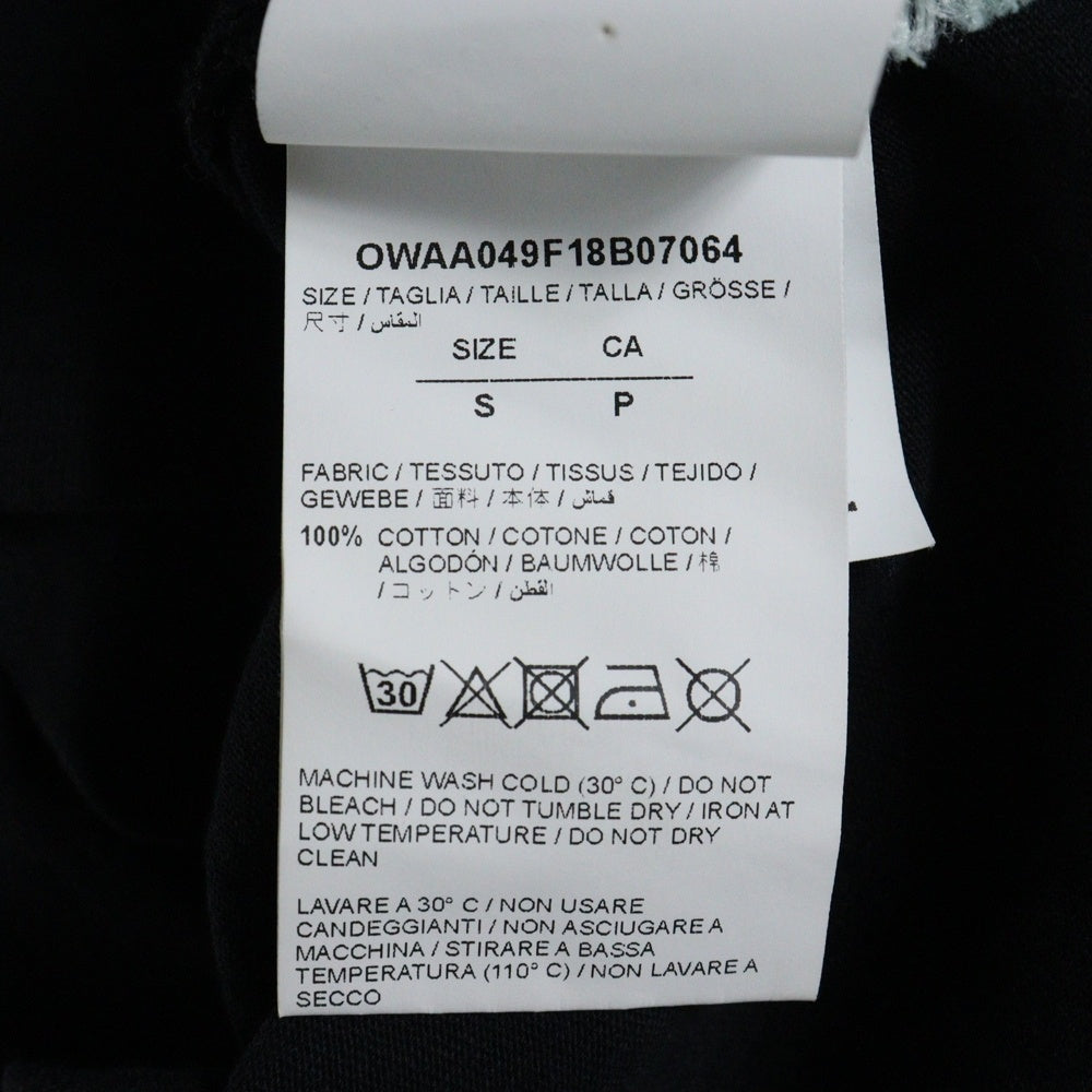 OFF-WHITE(オフホワイト) 18AW T-Shirt ラメ加工半袖Tシャツ ブラック OWAA049F18B07064