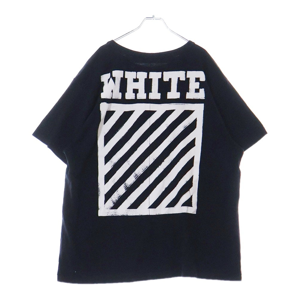 OFF-WHITE(オフホワイト) 16AW Stripped Diagonals T-Shirt 半袖Tシャツ ブラック