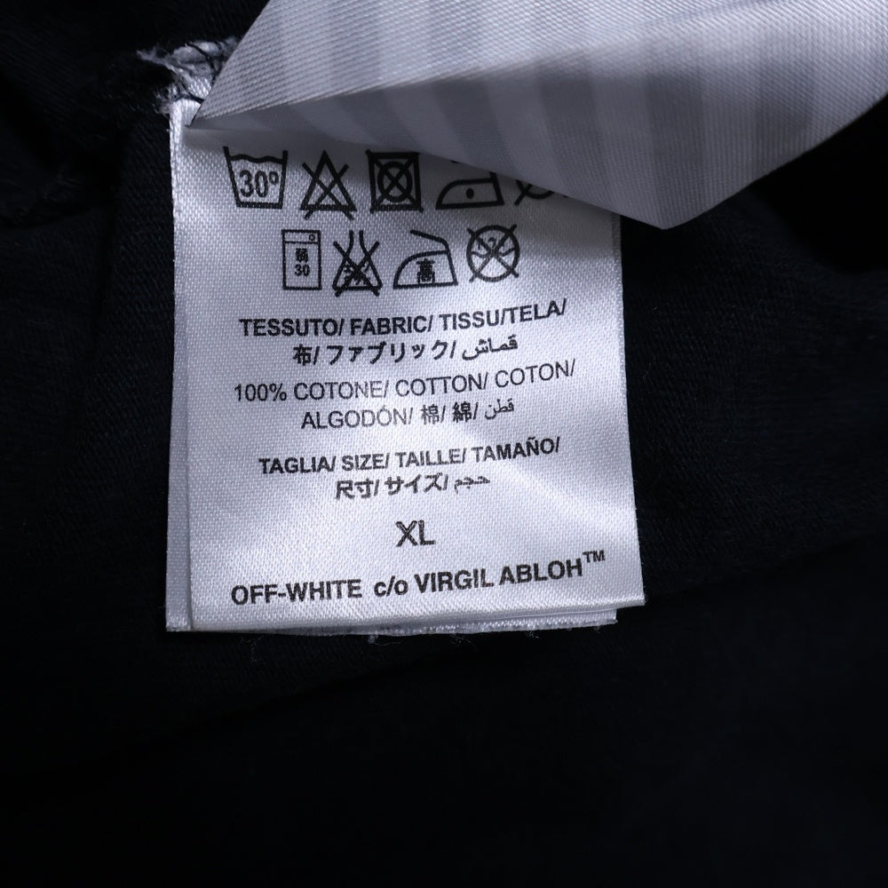 OFF-WHITE(オフホワイト) 16AW Stripped Diagonals T-Shirt 半袖Tシャツ ブラック