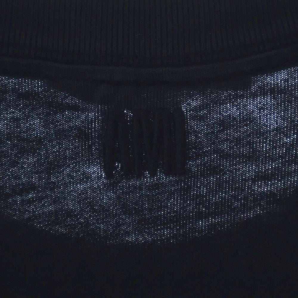 AMI Alexandre Mattiussi(アミアレクサンドルマテュッシ) T-Shirt ハートロゴ刺繍 半袖Tシャツ ブラック A21HJ128.726