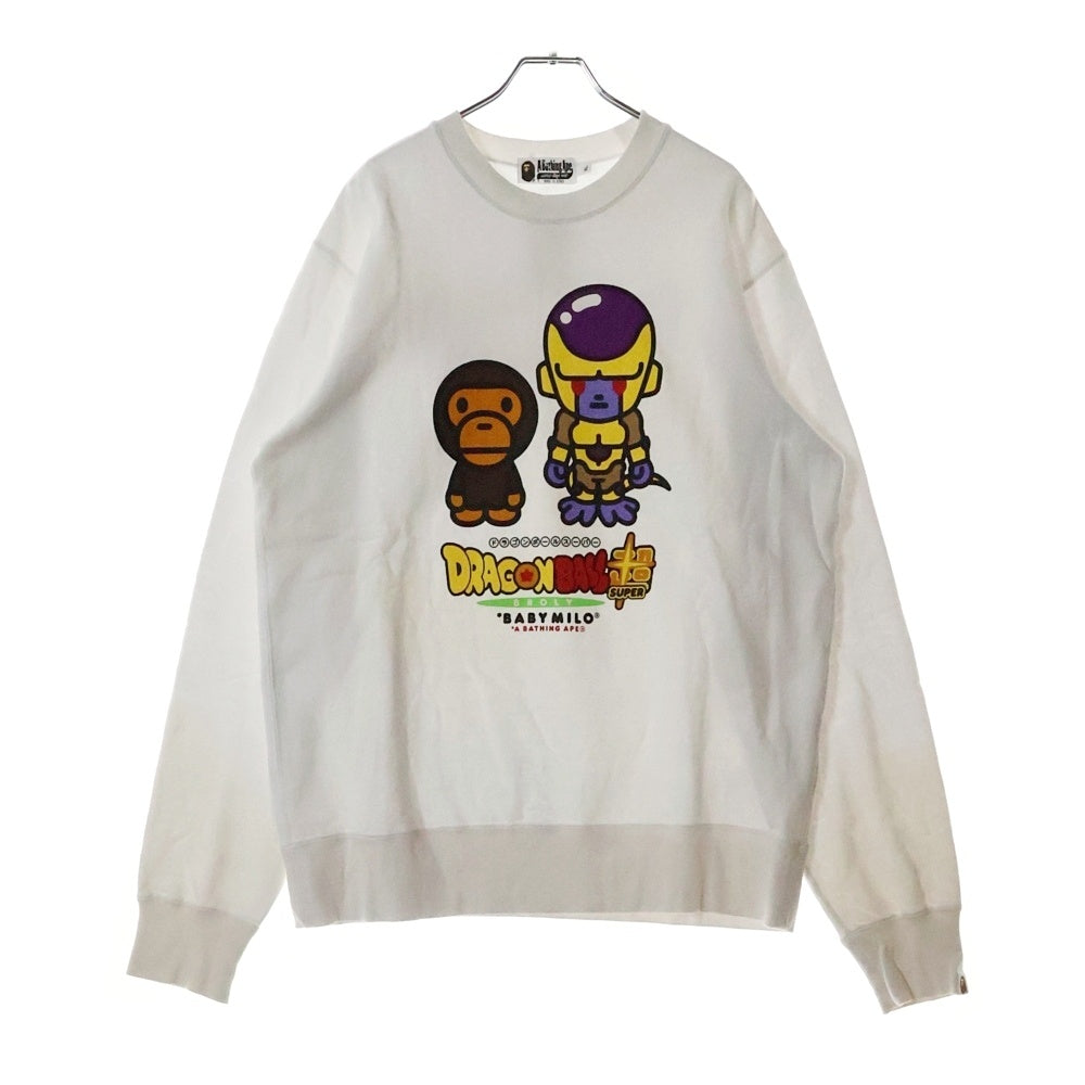 A BATHING APE(アベイシングエイプ) Dragonball Super Golden Frieza Crewneck クルーネックスウェットトレーナー ホワイト 002SWF731914X