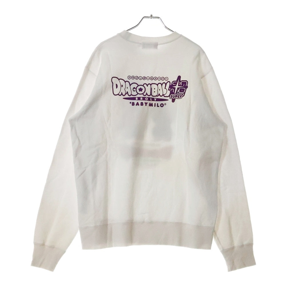 A BATHING APE(アベイシングエイプ) Dragonball Super Golden Frieza Crewneck クルーネックスウェットトレーナー ホワイト 002SWF731914X
