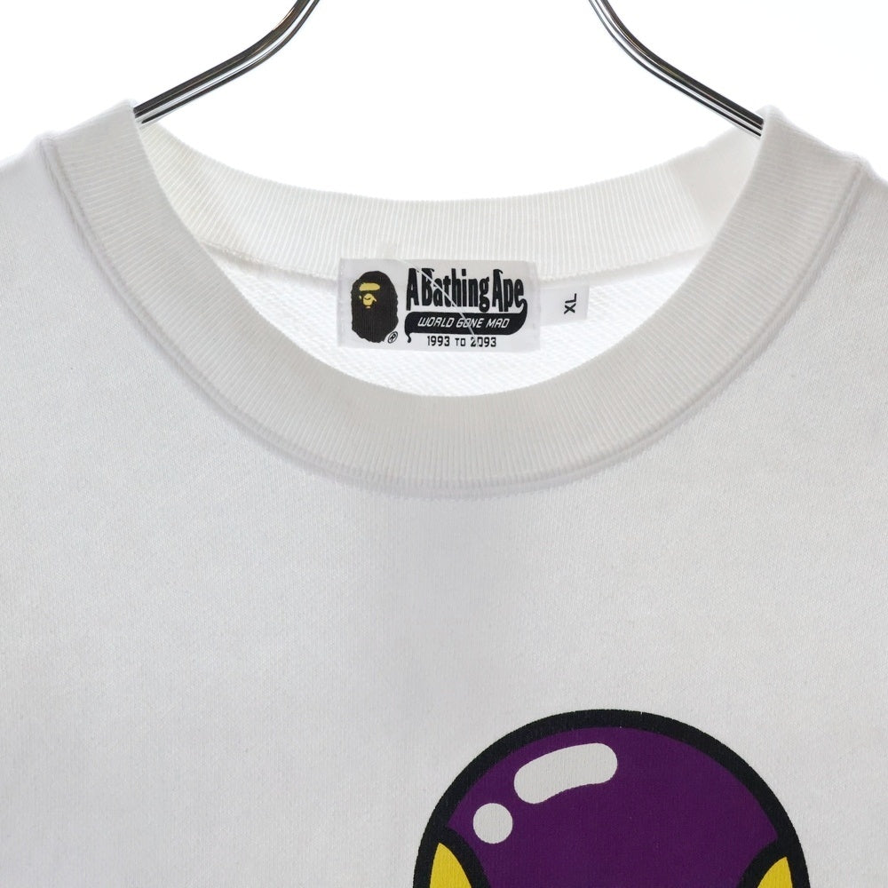 A BATHING APE(アベイシングエイプ) Dragonball Super Golden Frieza Crewneck クルーネックスウェットトレーナー ホワイト 002SWF731914X