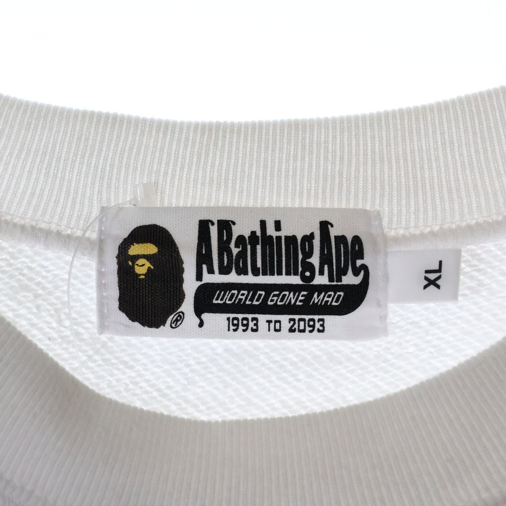 A BATHING APE(アベイシングエイプ) Dragonball Super Golden Frieza Crewneck クルーネックスウェットトレーナー ホワイト 002SWF731914X