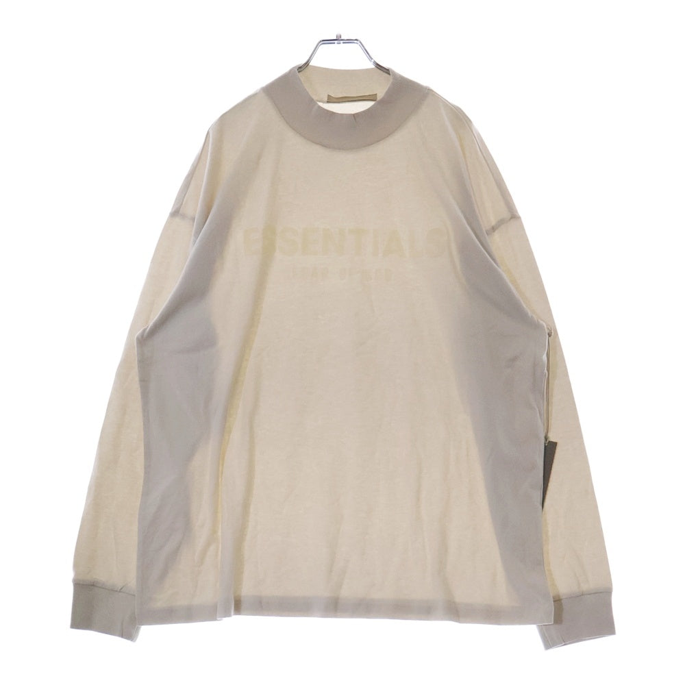 FEAR OF GOD ESSENTIALS(フィアオブゴッド エッセンシャルズ) L/S T-SHIRT ラバーロゴ 長袖Tシャツ ロンT ベージュ