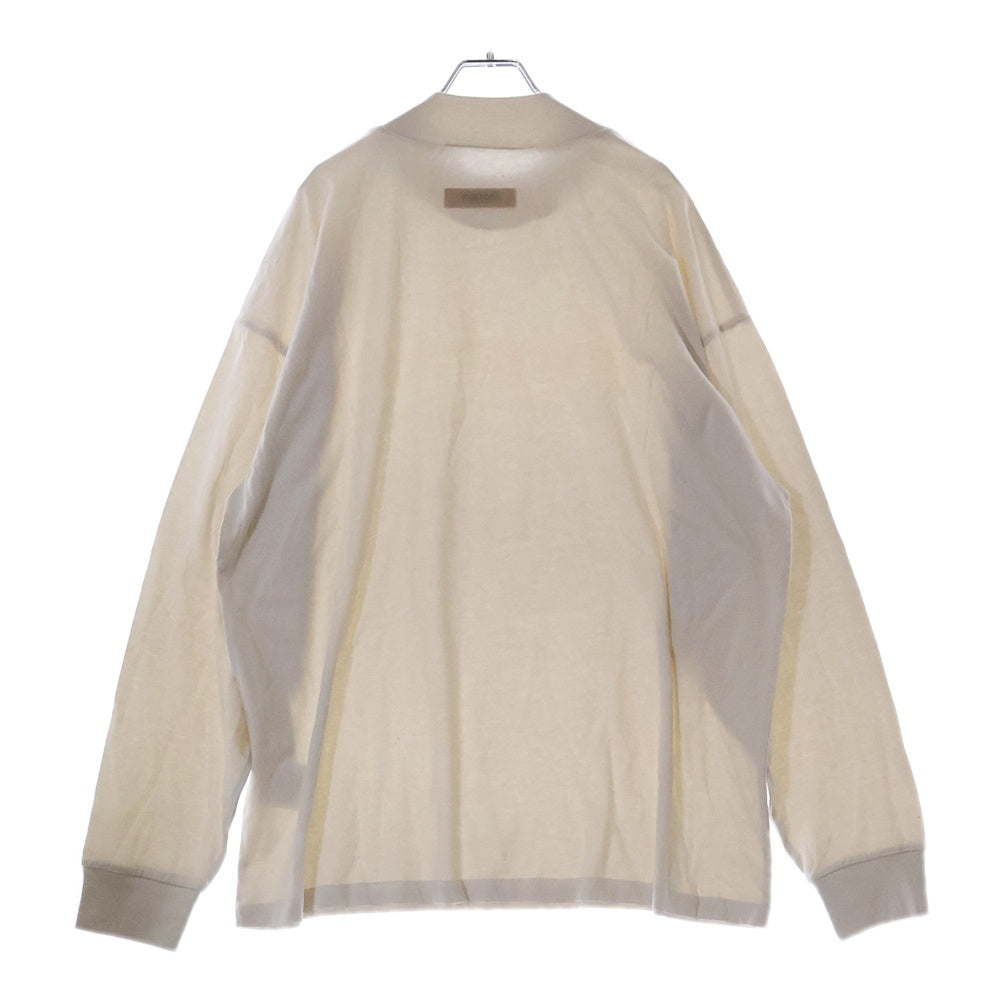 FEAR OF GOD ESSENTIALS(フィアオブゴッド エッセンシャルズ) L/S T-SHIRT ラバーロゴ 長袖Tシャツ ロンT ベージュ