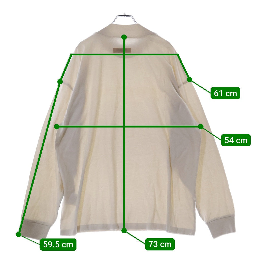 FEAR OF GOD ESSENTIALS(フィアオブゴッド エッセンシャルズ) L/S T-SHIRT ラバーロゴ 長袖Tシャツ ロンT ベージュ