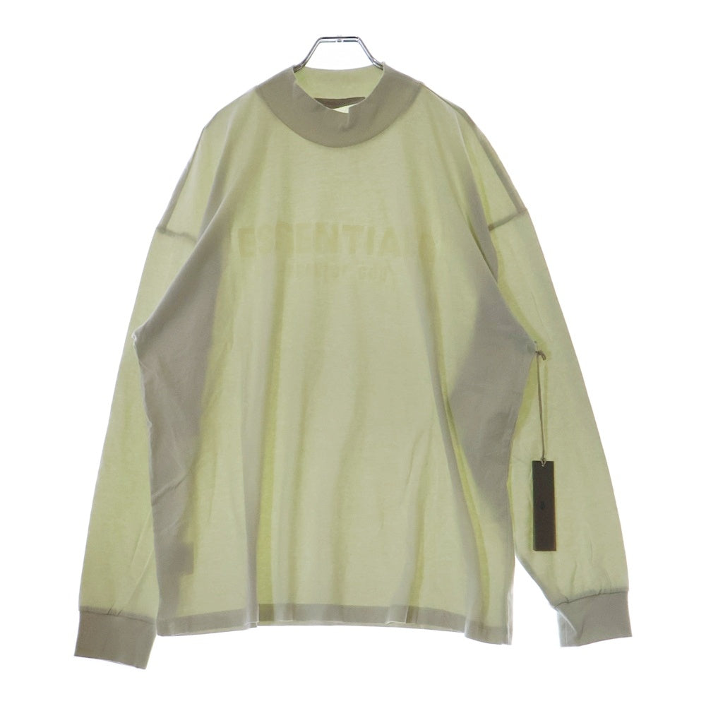 FEAR OF GOD ESSENTIALS(フィアオブゴッド エッセンシャルズ) L/S T-SHIRT ラバーロゴ 長袖Tシャツ ロンT クリーム